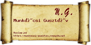 Munkácsi Gusztáv névjegykártya