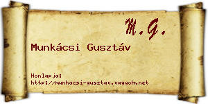 Munkácsi Gusztáv névjegykártya
