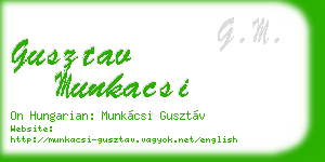 gusztav munkacsi business card
