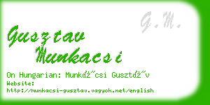 gusztav munkacsi business card